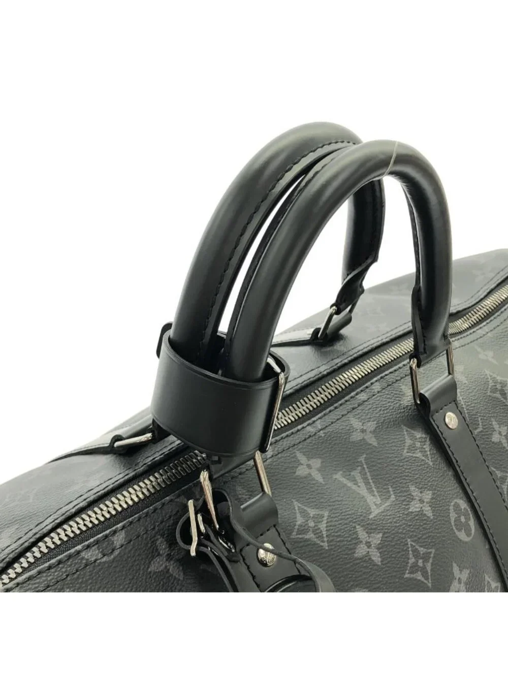 Louis Vuitton Monogram Eclipse Keepall Bandouliere 55 Boston Bag